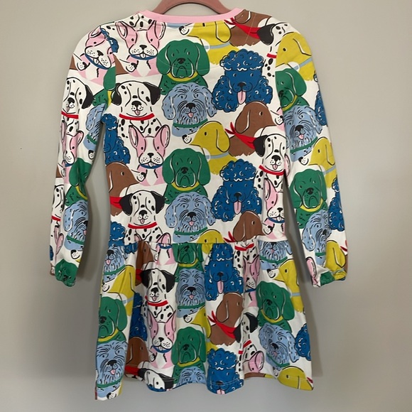 Mini Boden Long-Sleeve Sweatshirt Dress - Multi Color Dogs - Picture 3 of 8